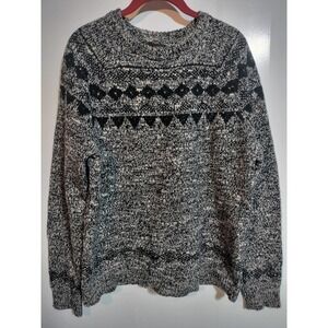 J. Crew Wool blend black knit sweater men medium